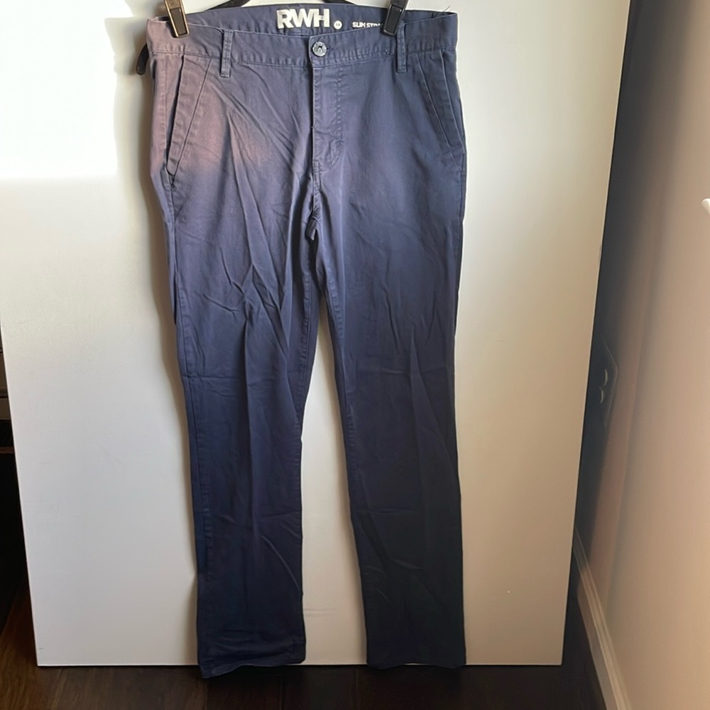 RWH Men’s Slim Straight Fit Pant | Blue | Size 32